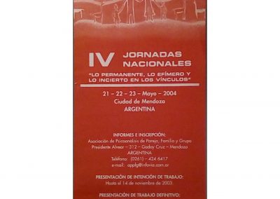 IV Jornadas Nacionales FAPCV