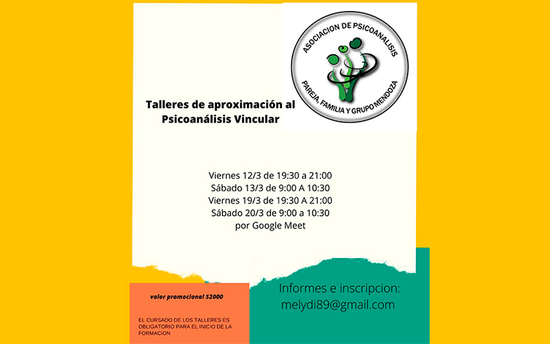 Talleres de aproximación al psicoanálisis vincular de Marzo 2021